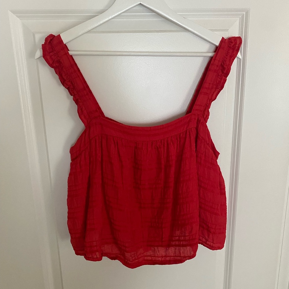 Altar'd State Vibrant Red Textured Top